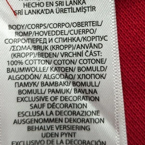 POLO RALPH LAUREN Men's Collar No 3 T-Shirts Size Large Red - Picture 9 of 10